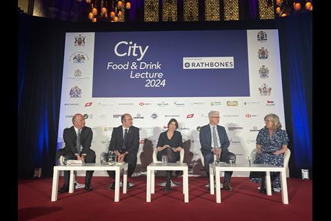 BBC presenter Charlotte Smith (furthest right) chaired the panel